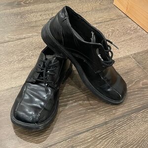 Sleek Black Boys Oxfords